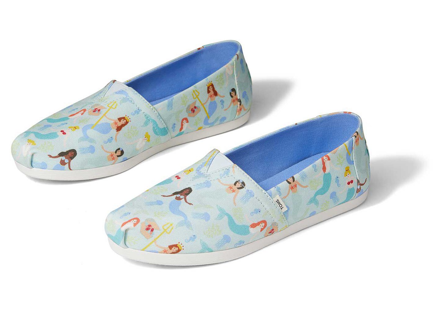 Toms Espadryle Damskie Niebieskie - Alpargata Mermaid Party - 71CMTPJZK